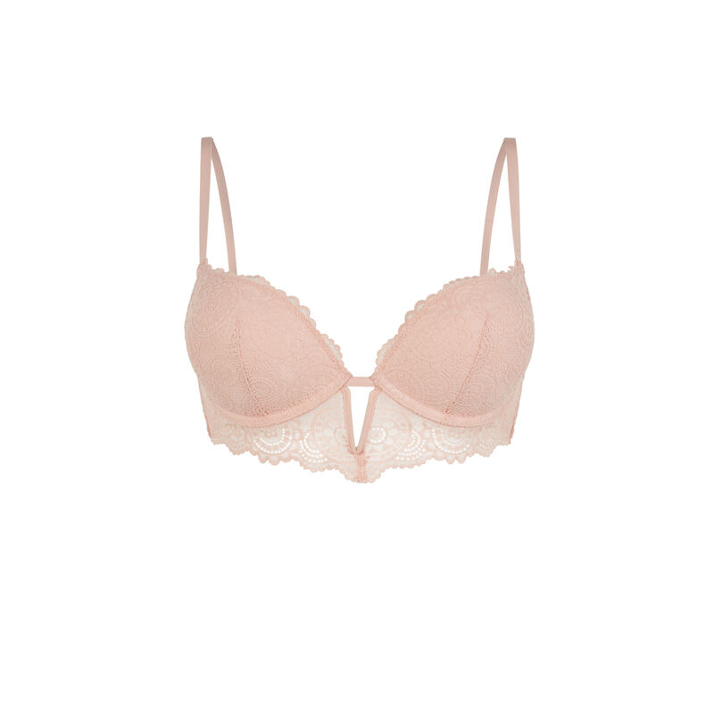 Sujetador ultra push-up rosa empolvado milianiz Sujetador ultra push-up rosa empolvado milianiz;