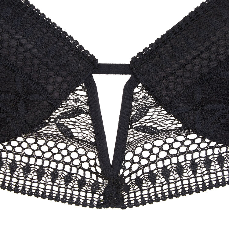 Sujetador corpiño push-up negro elenoriz black.