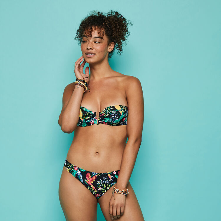 Top de bikini tropical paradibordiz black.
