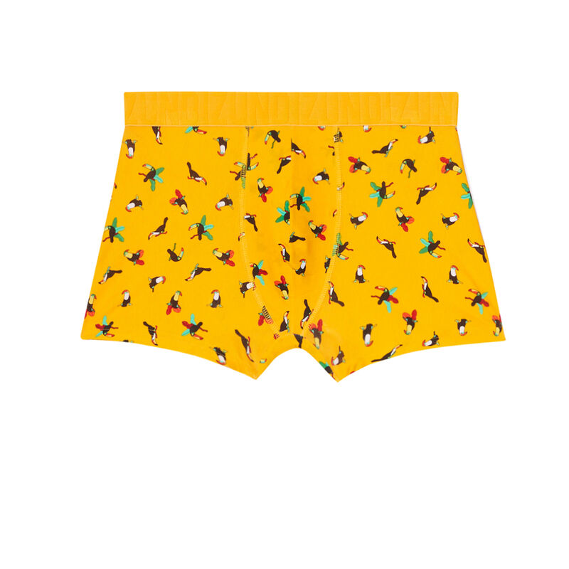 Bóxer con estampado de tucanes - amarillo Bóxer con estampado de tucanes - amarillo;
