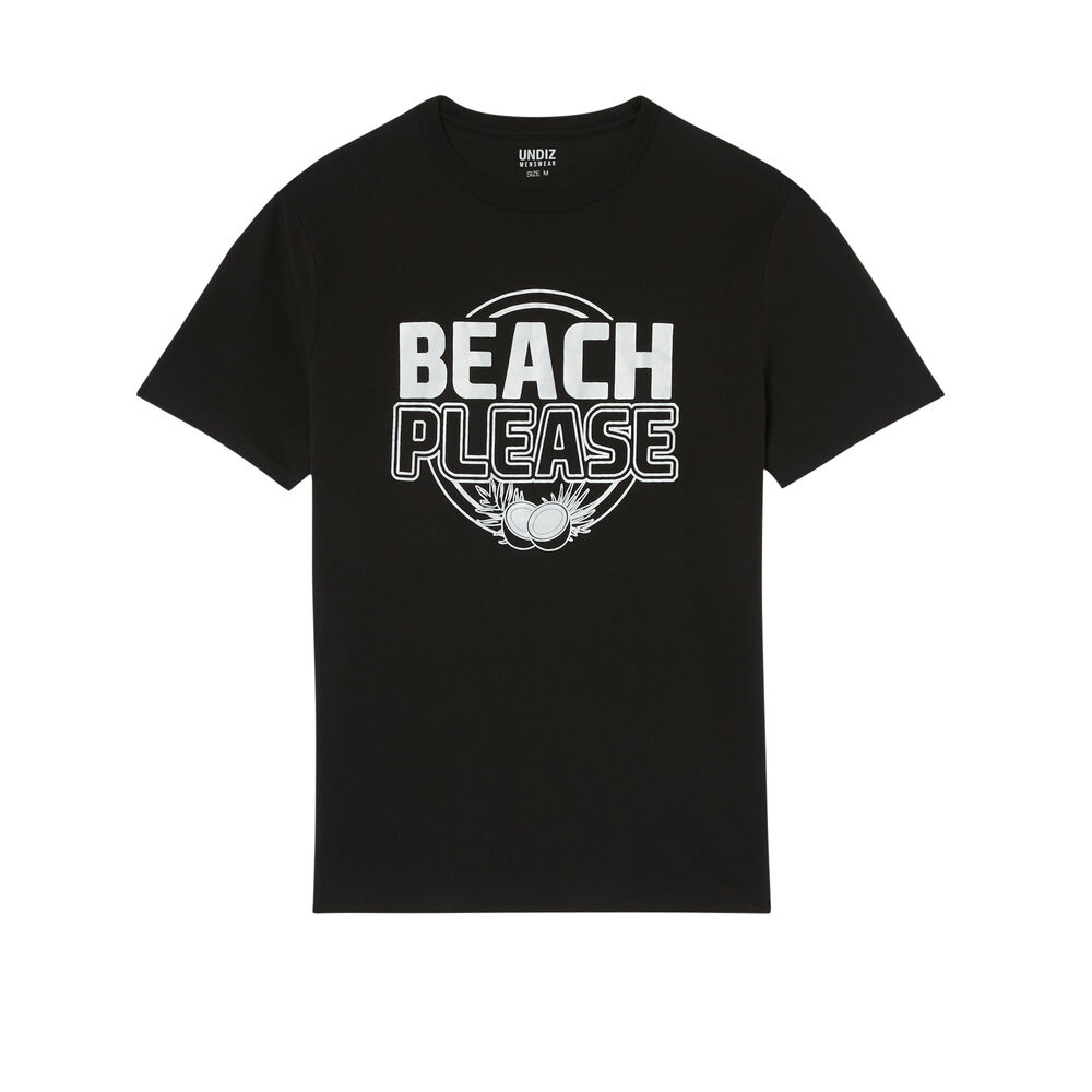 Camiseta beach please - negra negro.