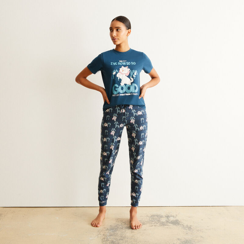 juego de pijama de manga corta Aristogatos - azul juego de pijama de manga corta Aristogatos - azul;