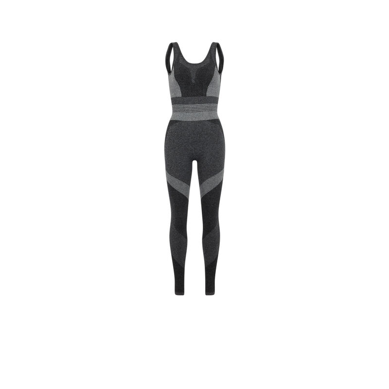 Mono deportivo sin costuras seamblockiz gris oscuro.