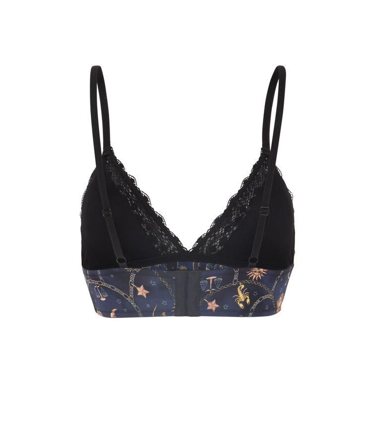 Sujetador triángulo estampado astro - negro negro.