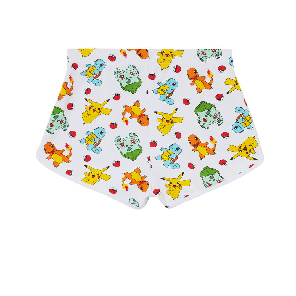 Shorts con motivos de pokémon - blanco blanco.