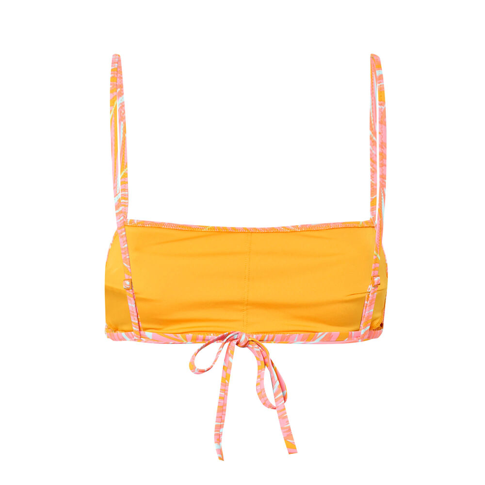 Parte de arriba de bikini sujetador con estampado tropical - mango naranja.
