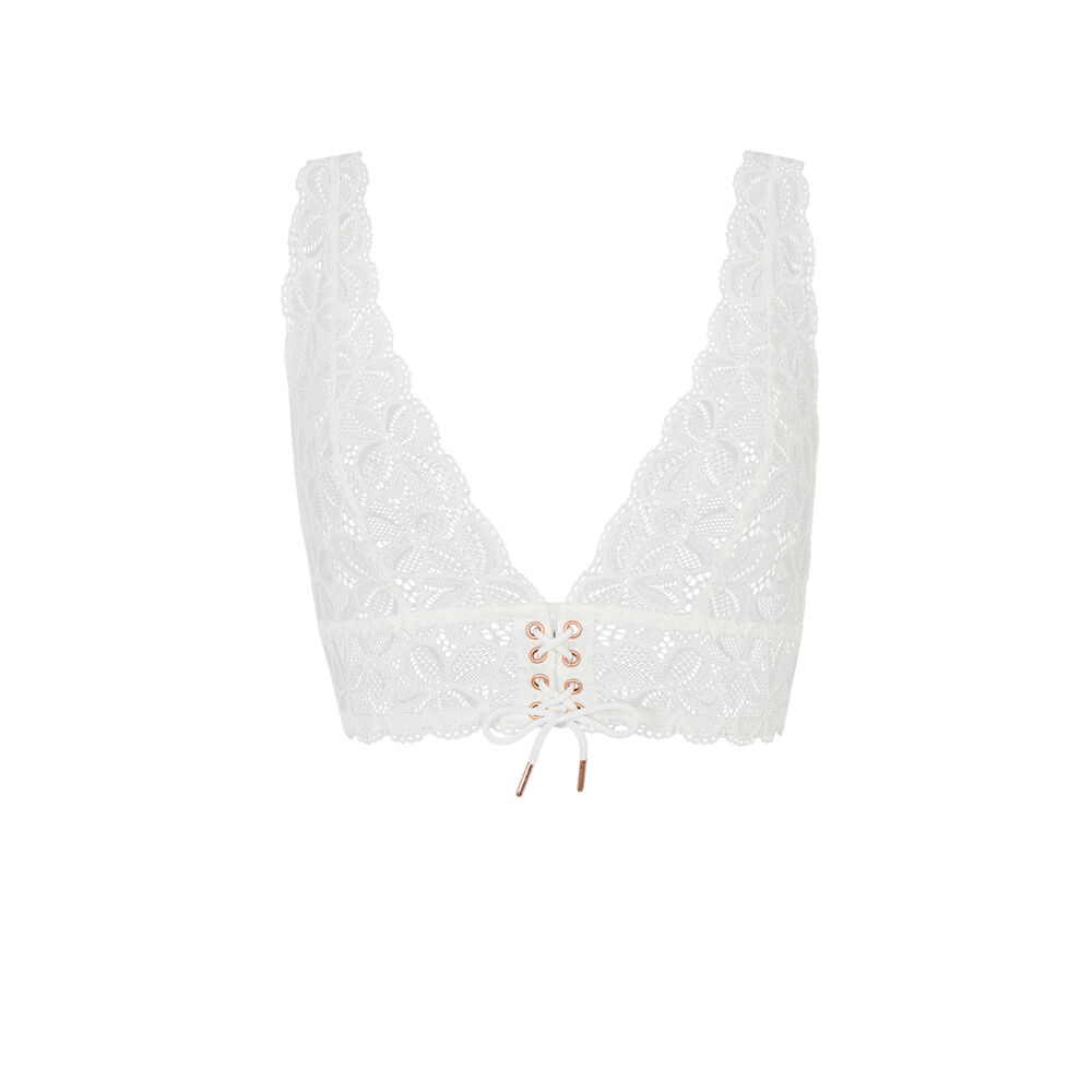Sujetador triángulo sin aros - blanco blanco.