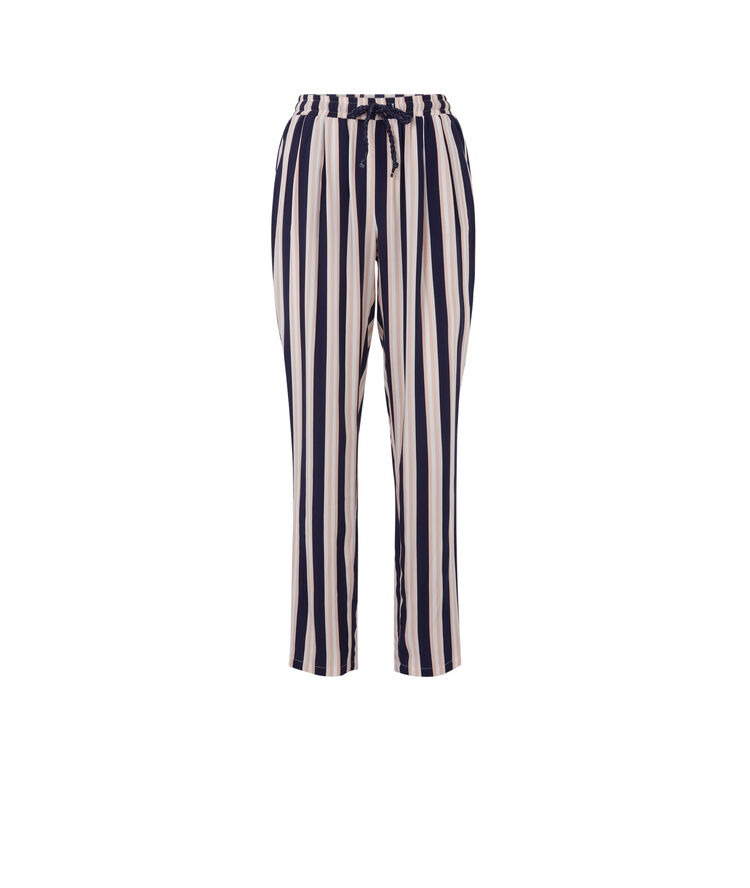 Pantalón de rayas fleurchiniz azul marino.