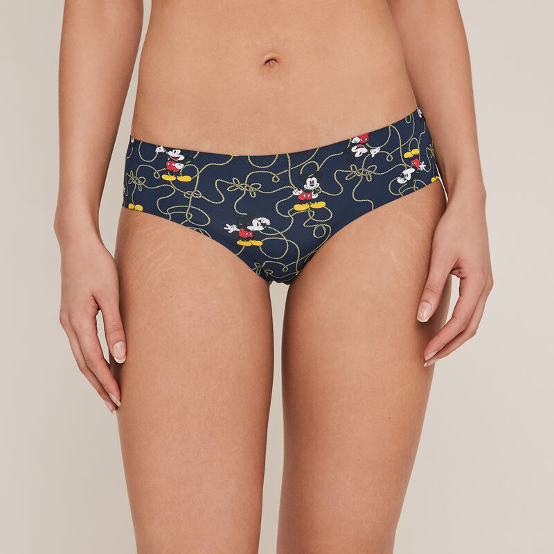 Braguita brasileña de microfibra con estampado de Mickey - azul Braguita brasileña de microfibra con estampado de Mickey - azul;