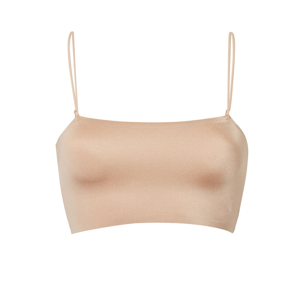 Sujetador de tirantes finos sin aros - beige beige.