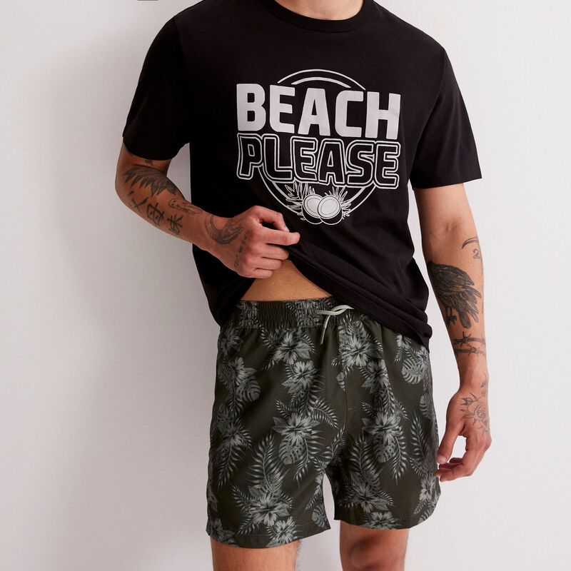 camiseta beach please - negra camiseta beach please - negra;