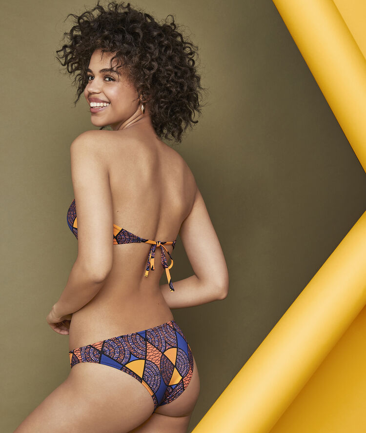 Parte de abajo de bikini azul afroiz bleu électrique.