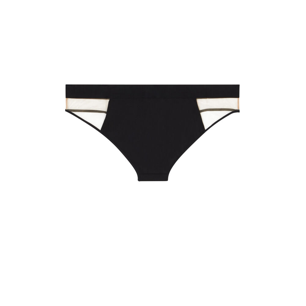 Braguita culotte de tul - negra negro.