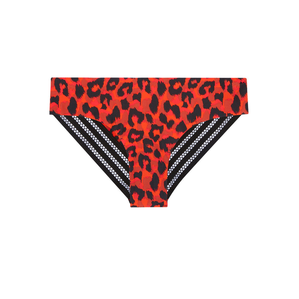 Braguita con estampado de leopardo - roja rojo.