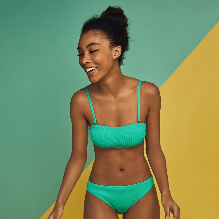 Braguita de bikini verde gaufriz green.
