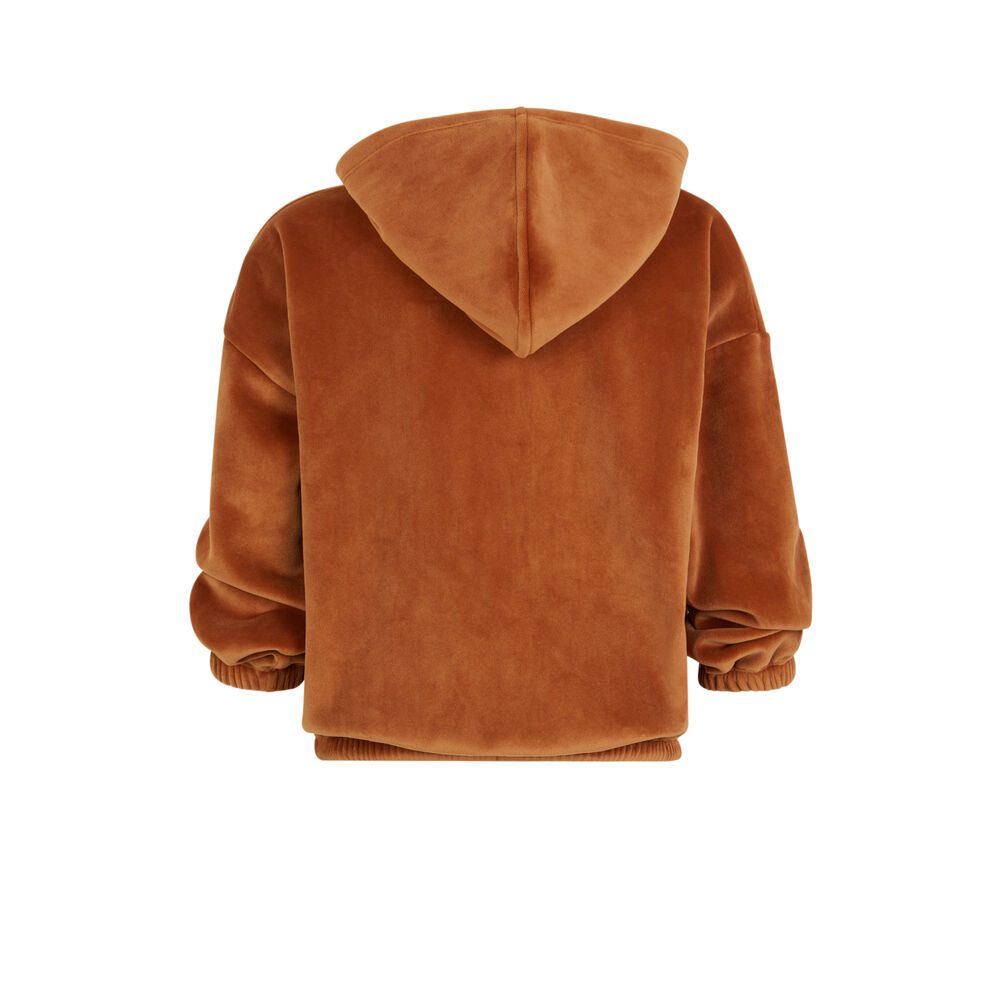 Sudadera con capucha - marrón marrón.