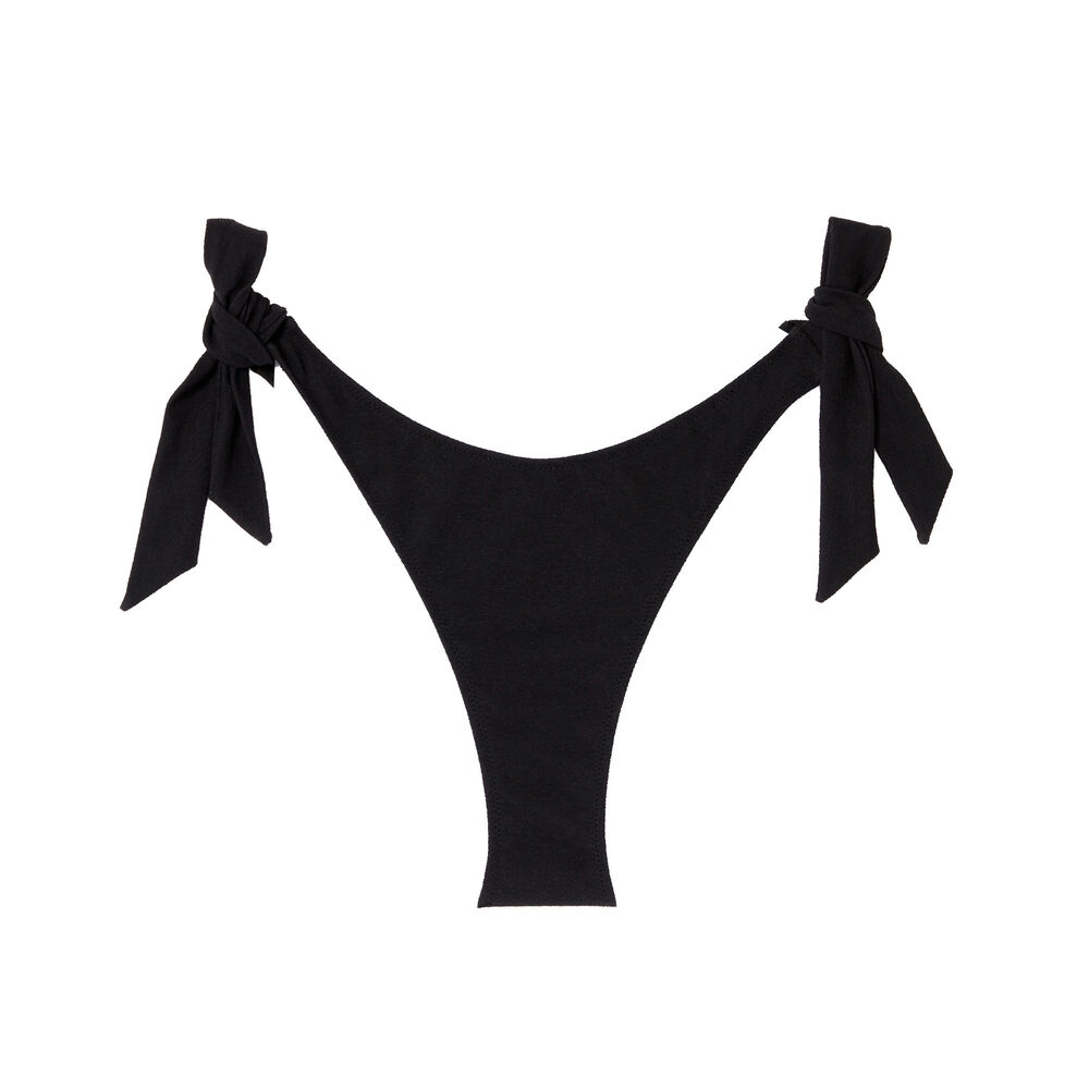 Parte de abajo de bañador con lazos - negro negro.
