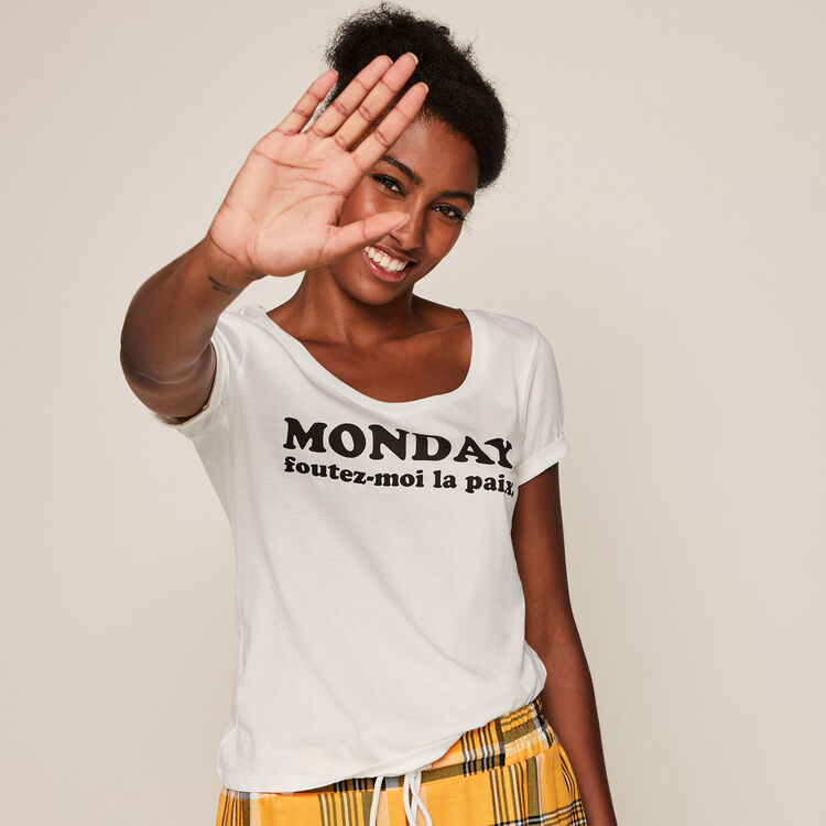 Top de punto con mensaje bemondayiz Top de punto con mensaje bemondayiz;