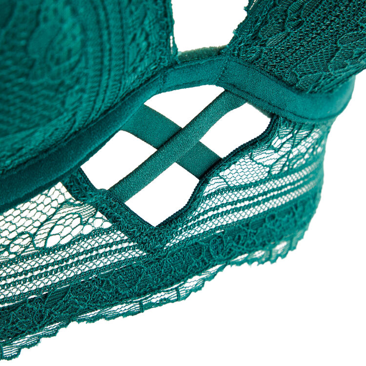 Soutien-gorge v push dentelle everydayiz vert.