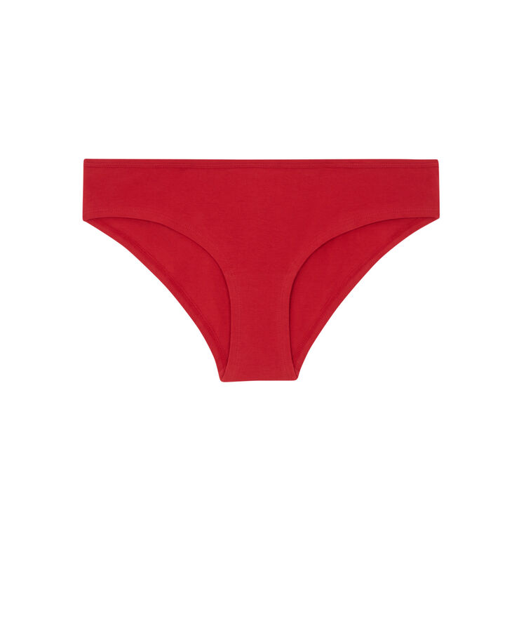 Braguita culotte de algodón con mensaje - rojo rojo.