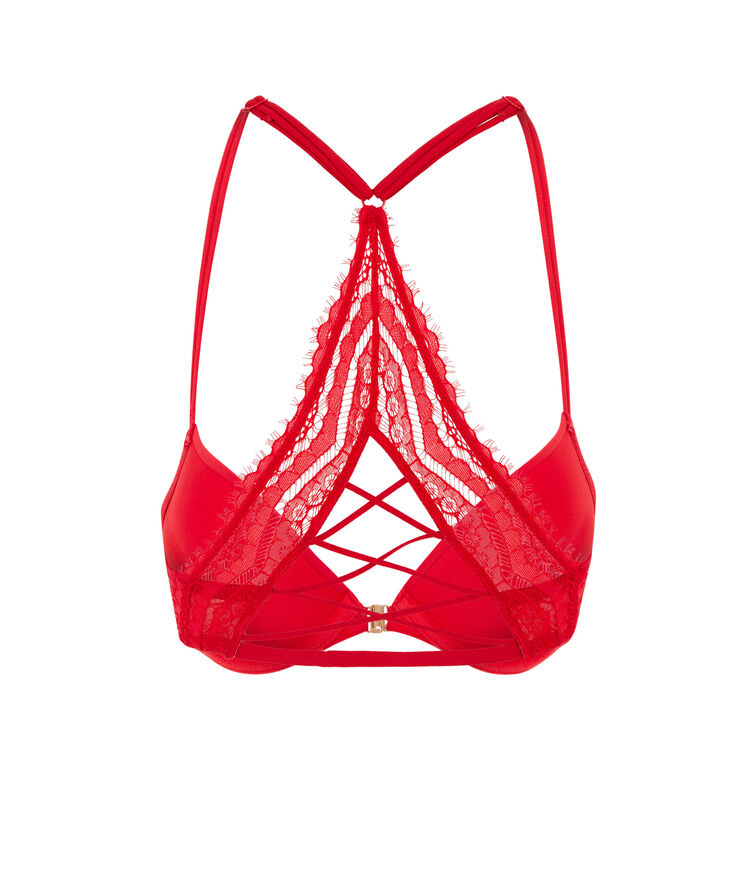 Sujetador push-up con espalda trabajada pushwaviz rojo.