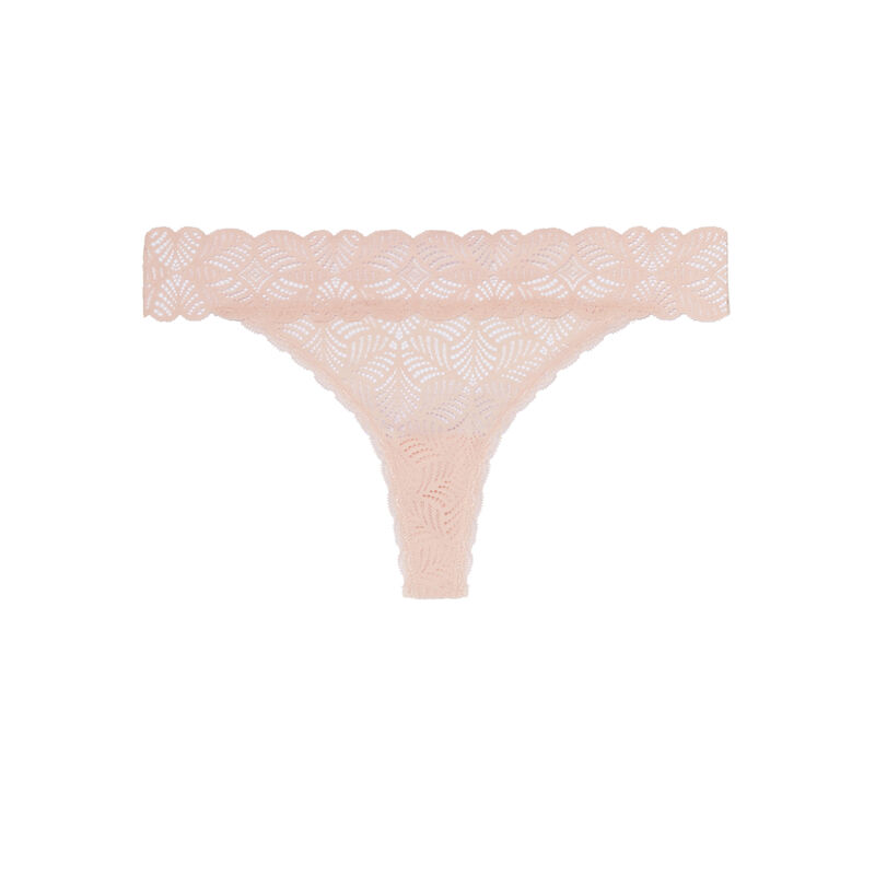 Braguita tanga totalmente de encaje - rosa Braguita tanga totalmente de encaje - rosa;