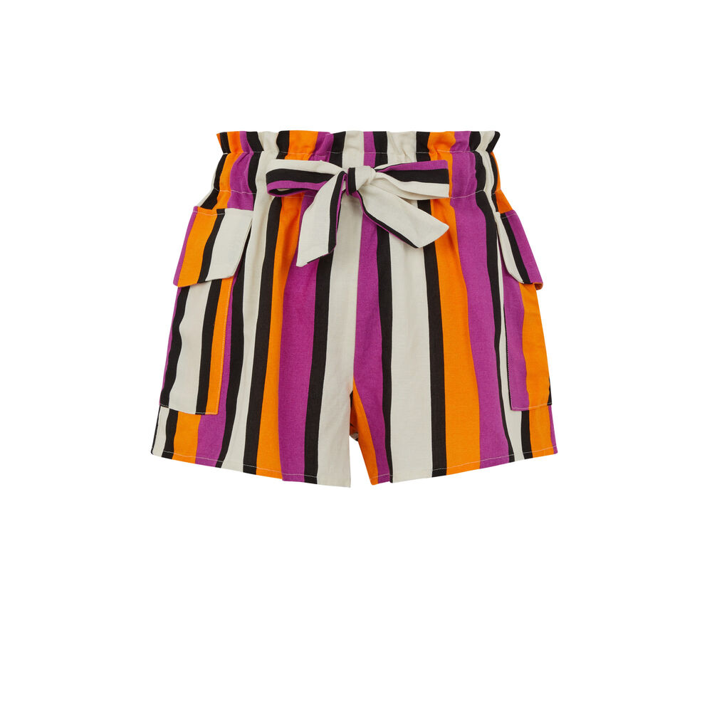 Short a rayas - naranja naranja.