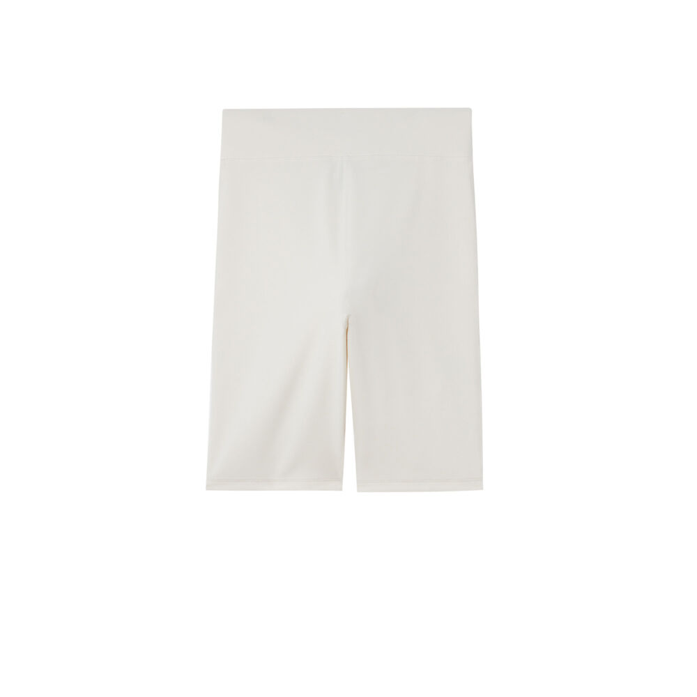 Pantalón ciclista deportivo liso - crudo crudo.