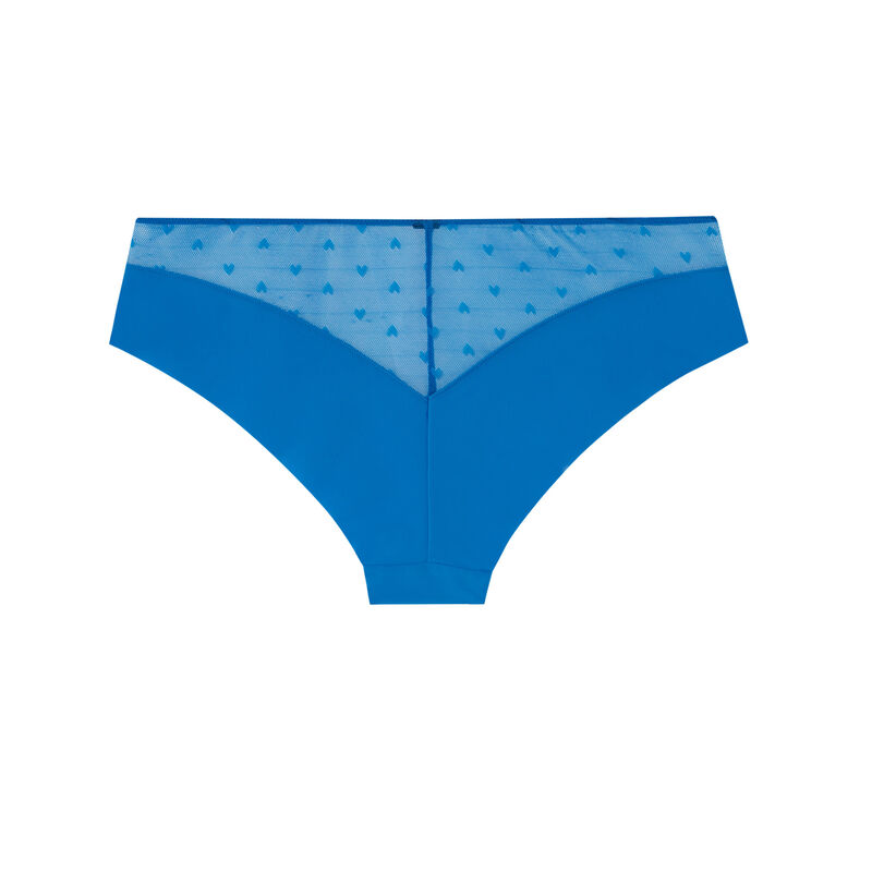 braguita culotte con encaje de corazones - azul braguita culotte con encaje de corazones - azul ;