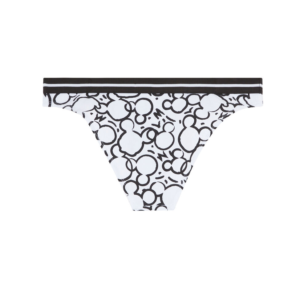 Braguita con estampado de cabezas de mickey - negra negro.