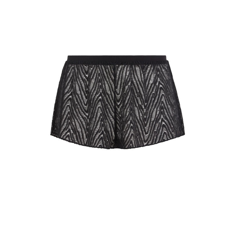 Short negro transparente dentebiz negro.