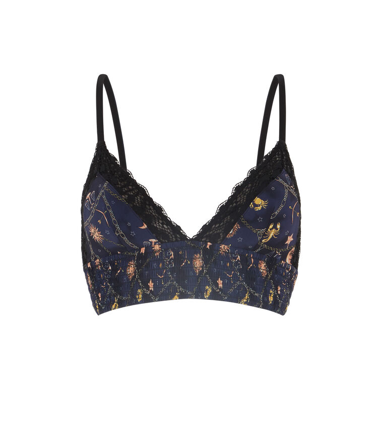 Sujetador triángulo estampado astro - negro negro.