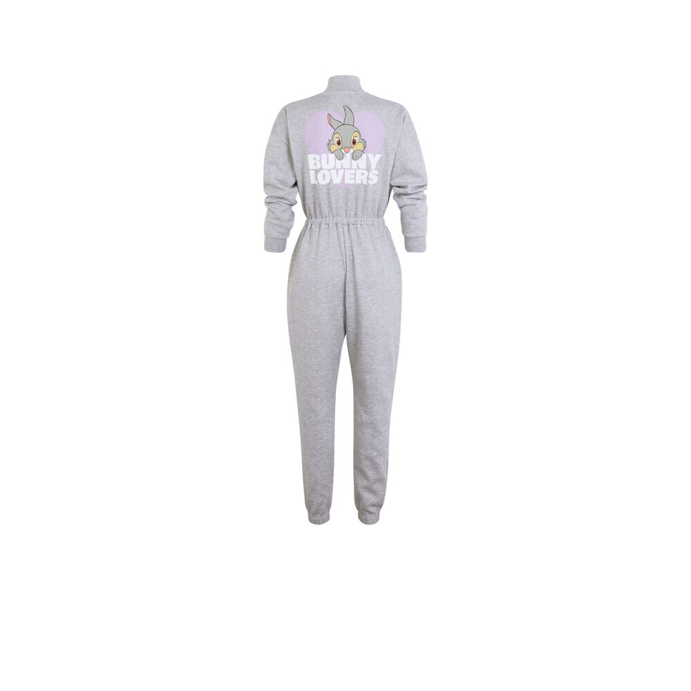 Mono de polar con estampado bunny - gris gris.