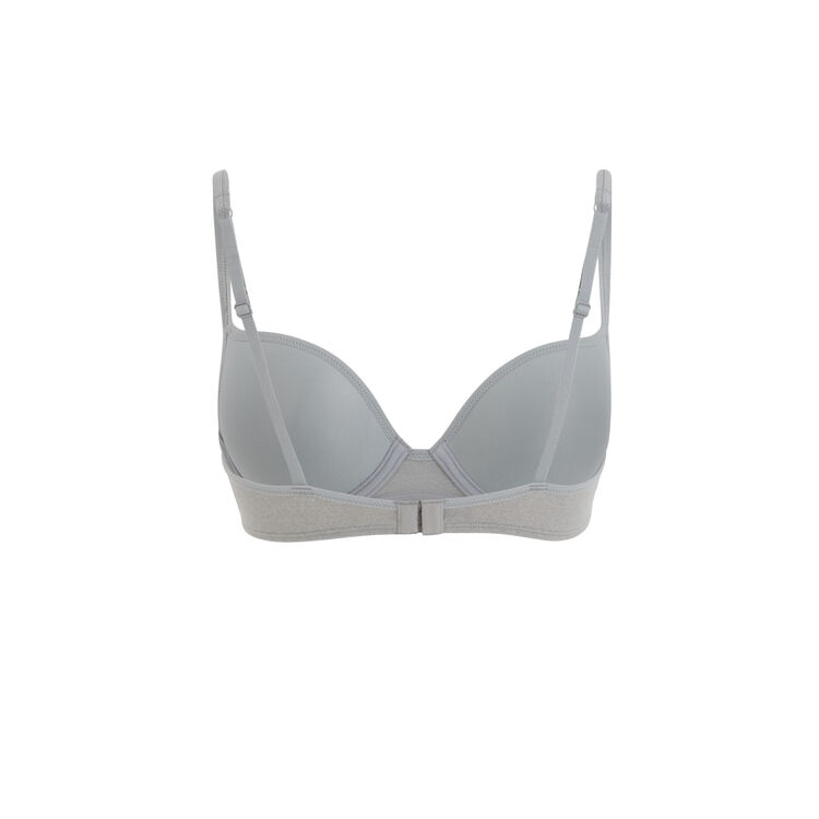 Sujetador gris con copa preformada gris.