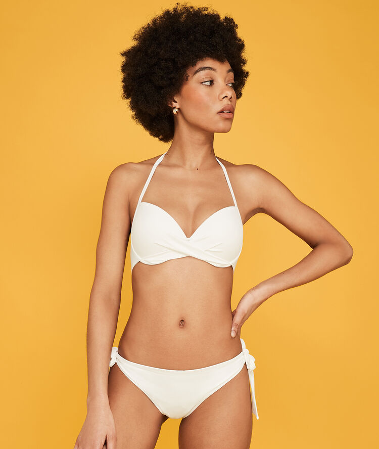 Top de bikini con push-up en blanco twistiz blanc.