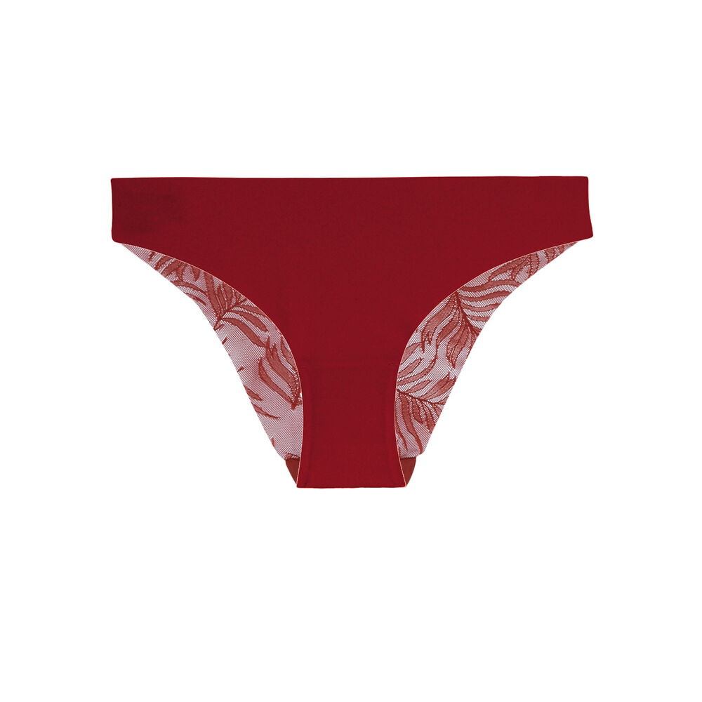 Braguita de microfibra lisa - coral rojo.