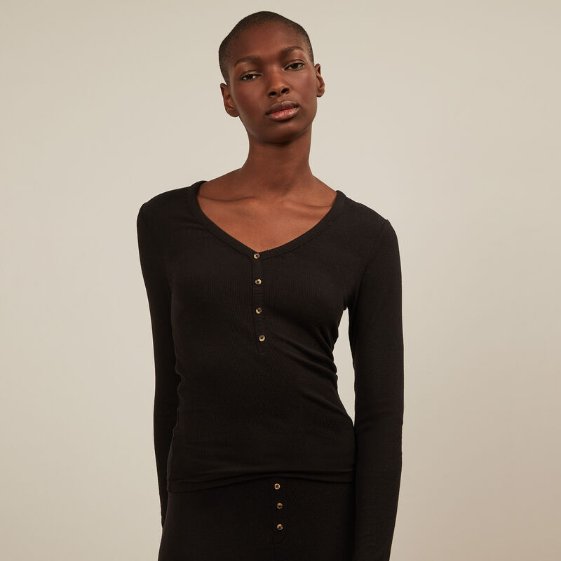 Top de manga larga - negro Top de manga larga - negro;
