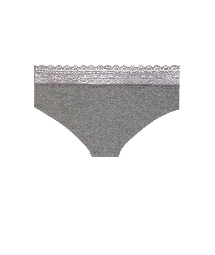 Braguita culotte de algodón liso - gris gris.