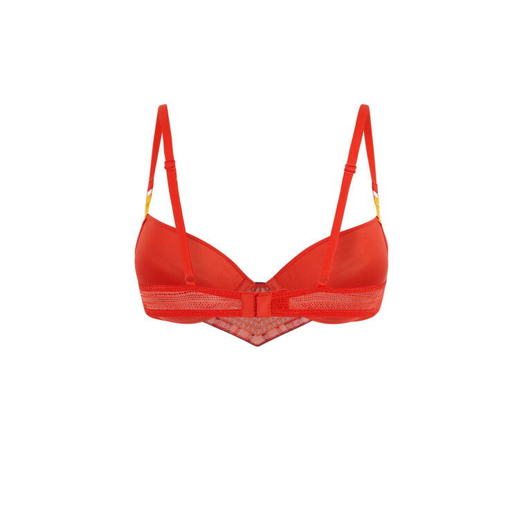 Sujetador rojo push-up valliz rojo.