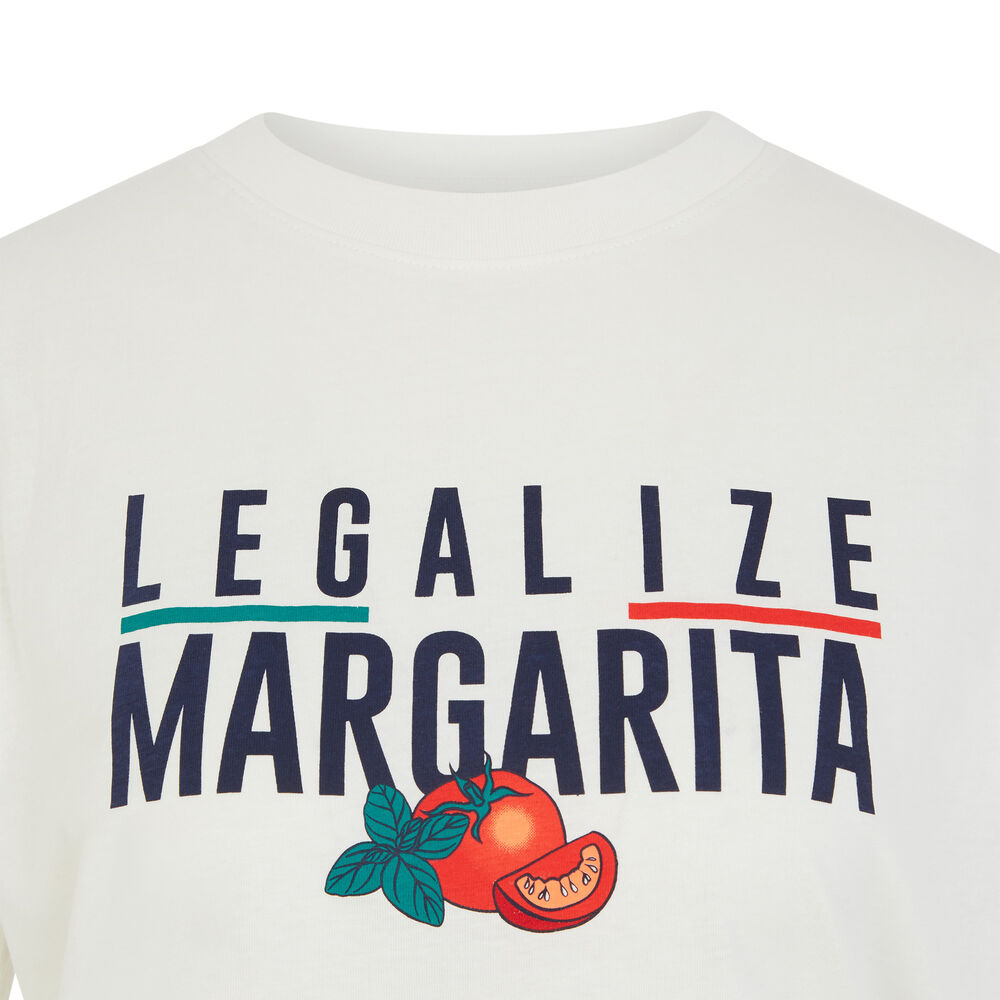 Top con estampado de margarita - blanco blanco.