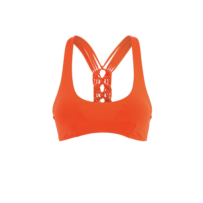 Parte de arriba de bikini bralette naranja africaniz Parte de arriba de bikini bralette naranja africaniz;