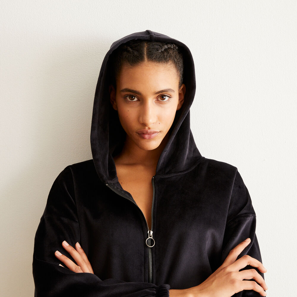 Sudadera con capucha - negra negro.