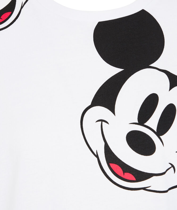 Camiseta larga con bolsillos mickey - blanca blanco.
