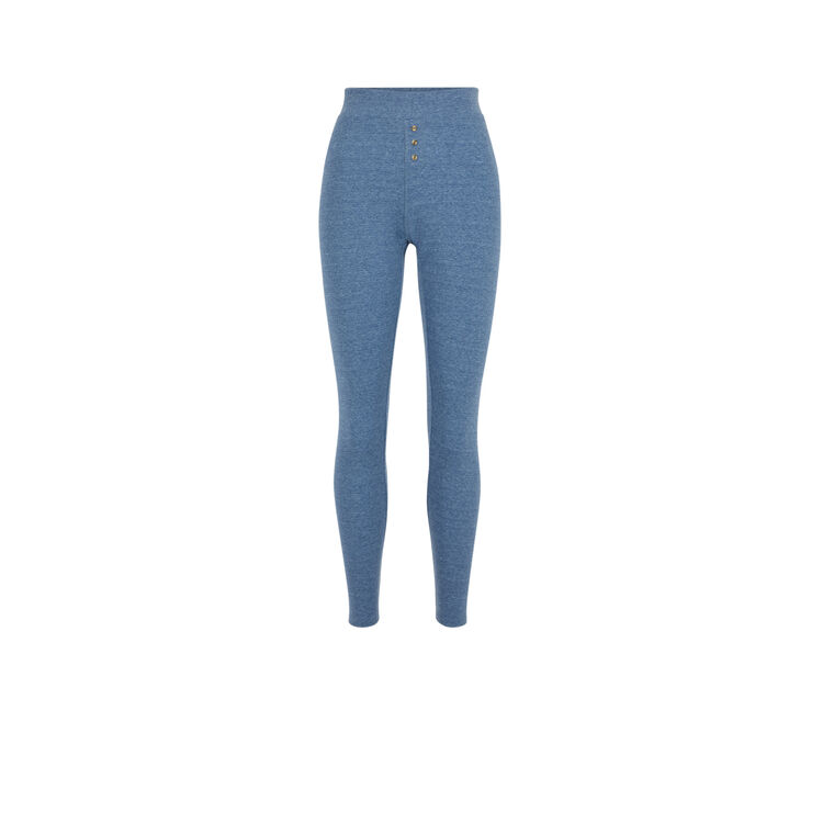 Leggings acanalados lisos minimimiz azul gris.