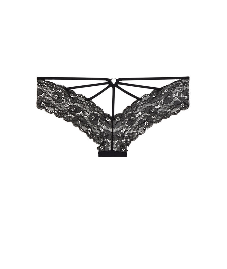 Braguita culotte con detalle de bisutería rinaucoeuriz negro.