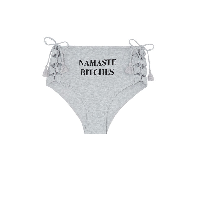 Braguita de talle alto gris namastiniz Braguita de talle alto gris namastiniz;