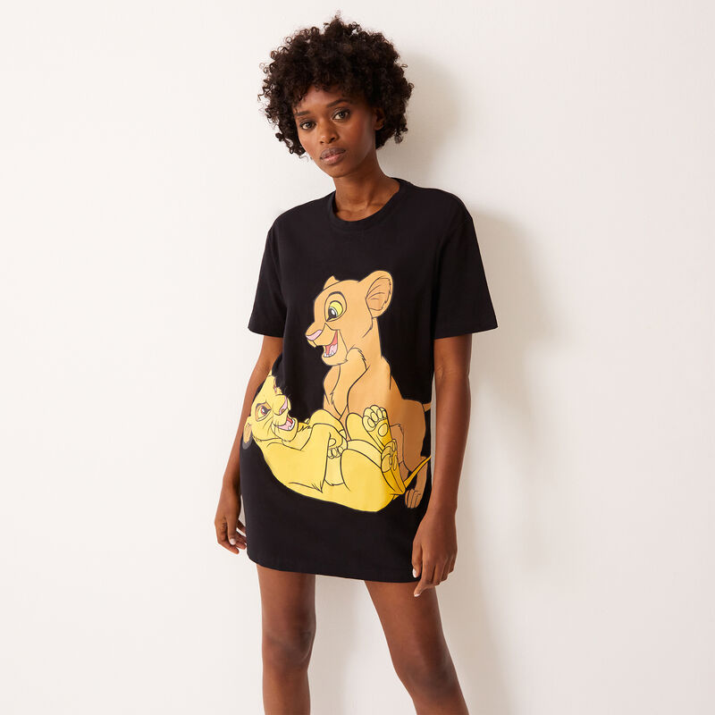 Juego de camiseta larga y braguita pareja Rey León - negro Juego de camiseta larga y braguita pareja Rey León - negro;