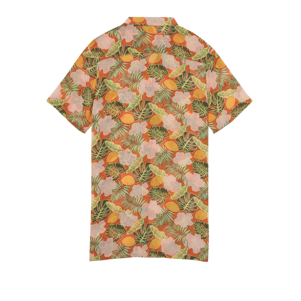 Camisa de playa con estampado tropical - naranja orange.