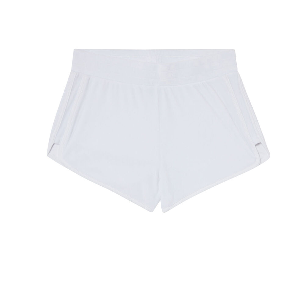Shorts de terciopelo - blanco blanco.