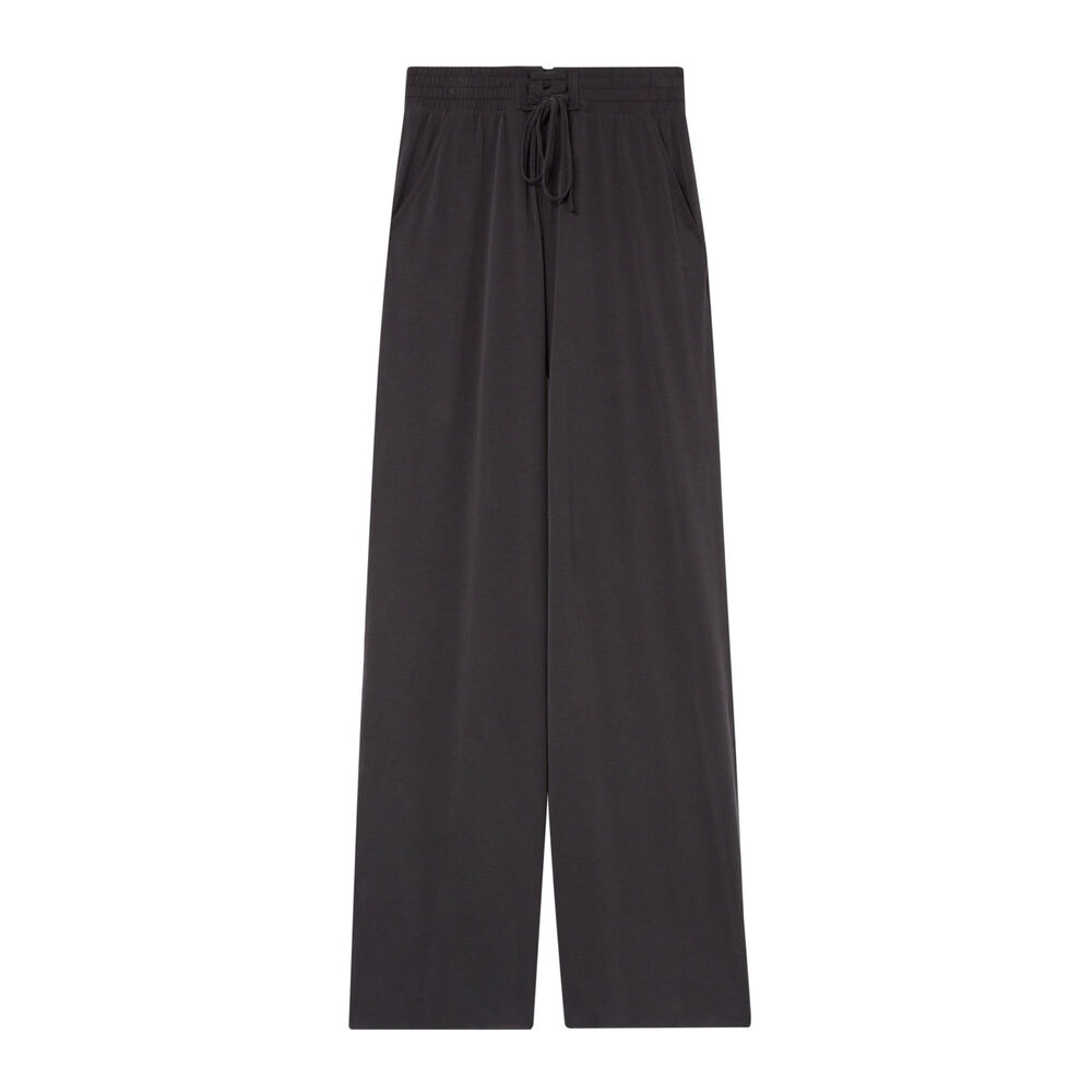 Pantalón ancho con efecto piel de melocotón - negro negro.